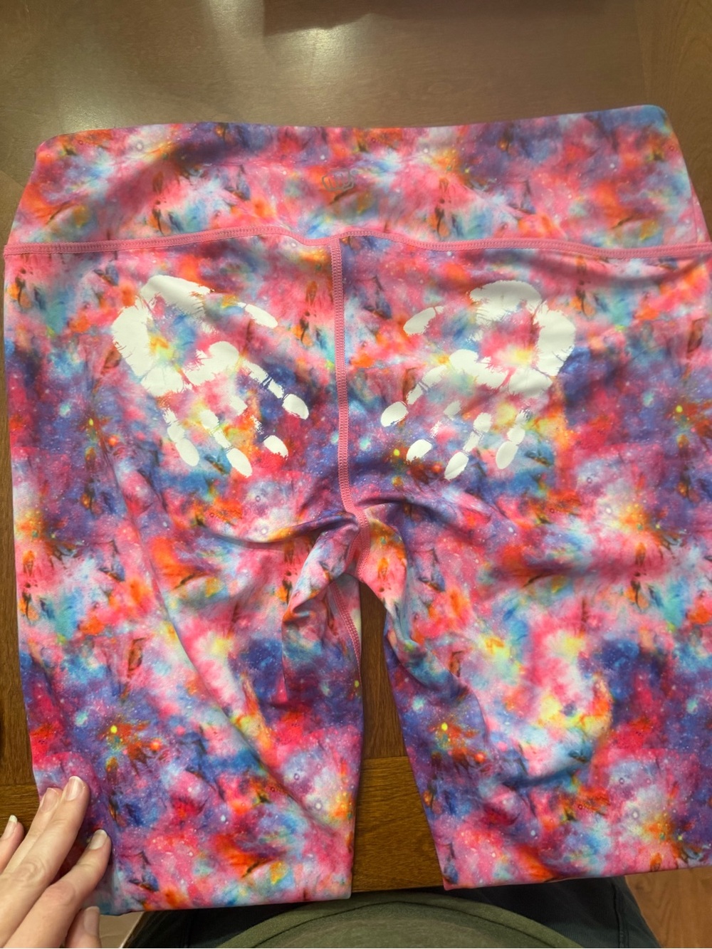 Feed Me Fight Me Chalk Hand Print Leggings size Large